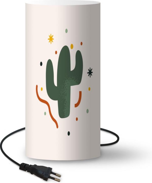 Lamp Cactus - Vetplant - Zomer - 54 cm hoog - Ø25 cm - Inclusief LED lamp