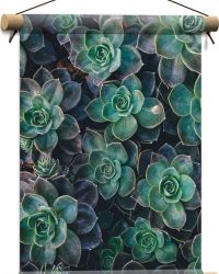 WallClassics - Textielposter - Echeveria Groene Plant - 30x40 cm Foto op Textiel