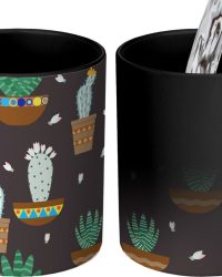 Magische Mok - Foto op Warmte Mokken - Koffiemok - Cactus - Patronen - Planten - Magic Mok - Beker - 350 ML - Theemok