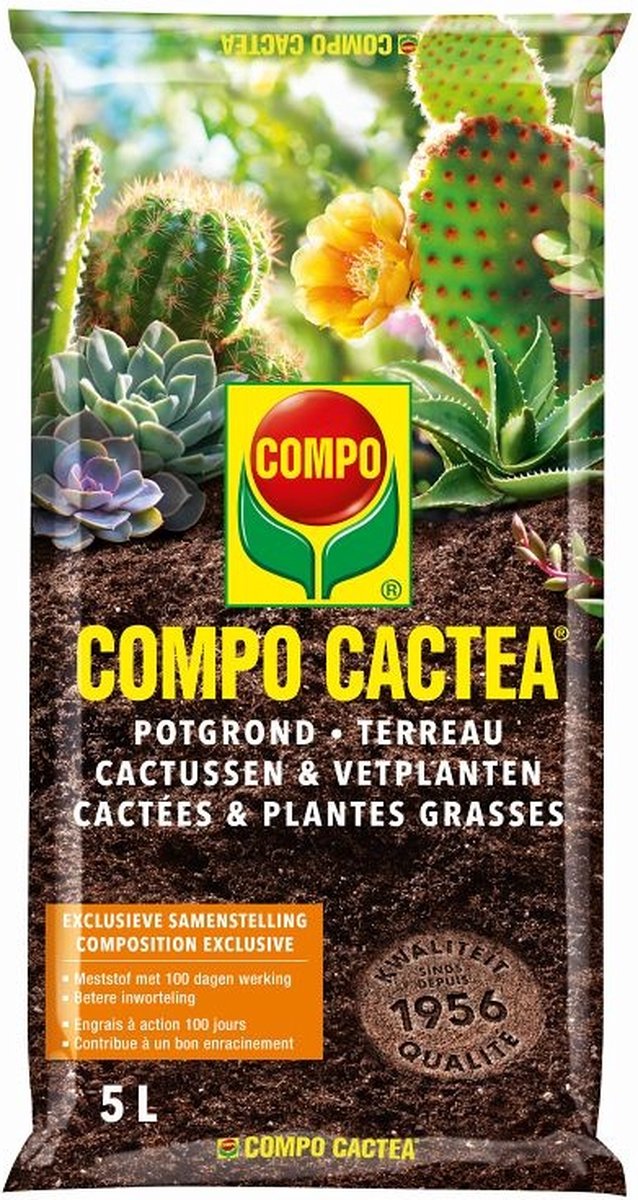 Compo Potgrond Cactussen & Vetplanten 5 L
